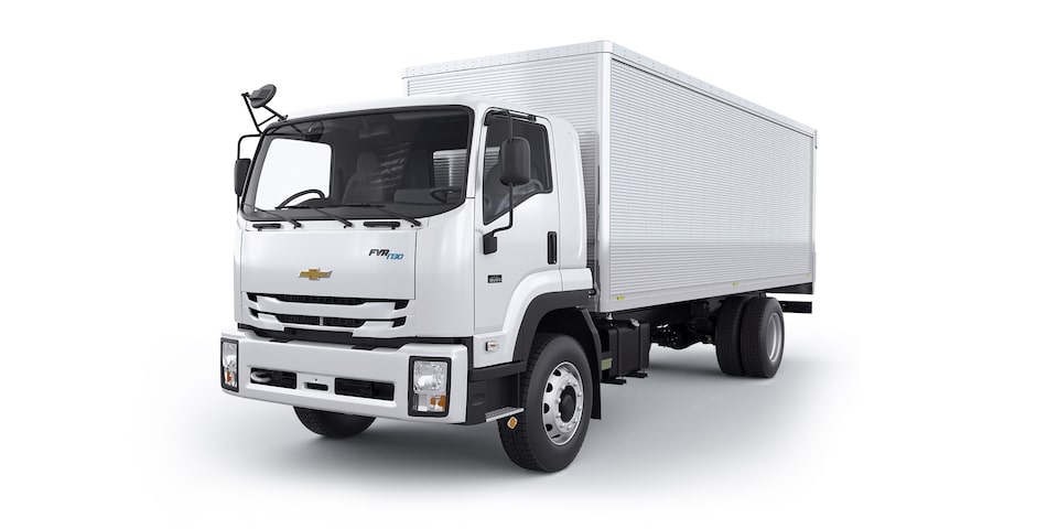 Vista frente lateral camion Chevrolet FVR 1730 largo
