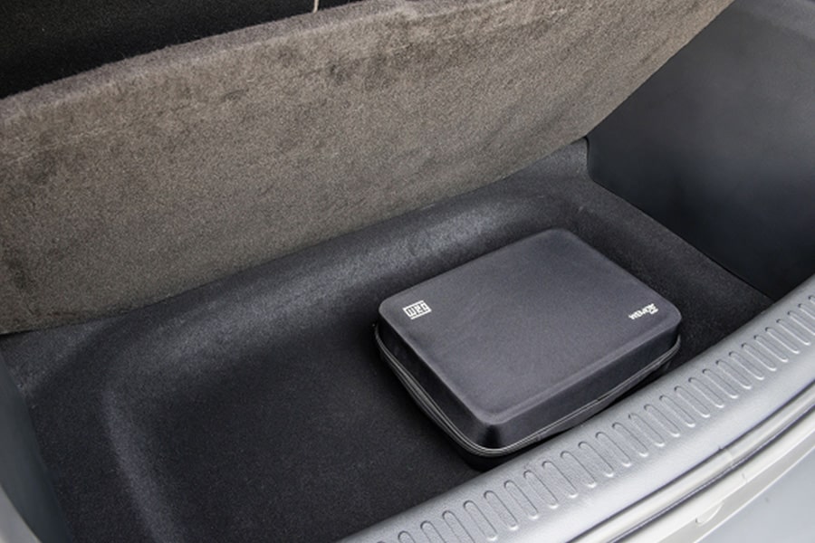 Detalle de la plataforma rígida del baúl del Spark EUV.